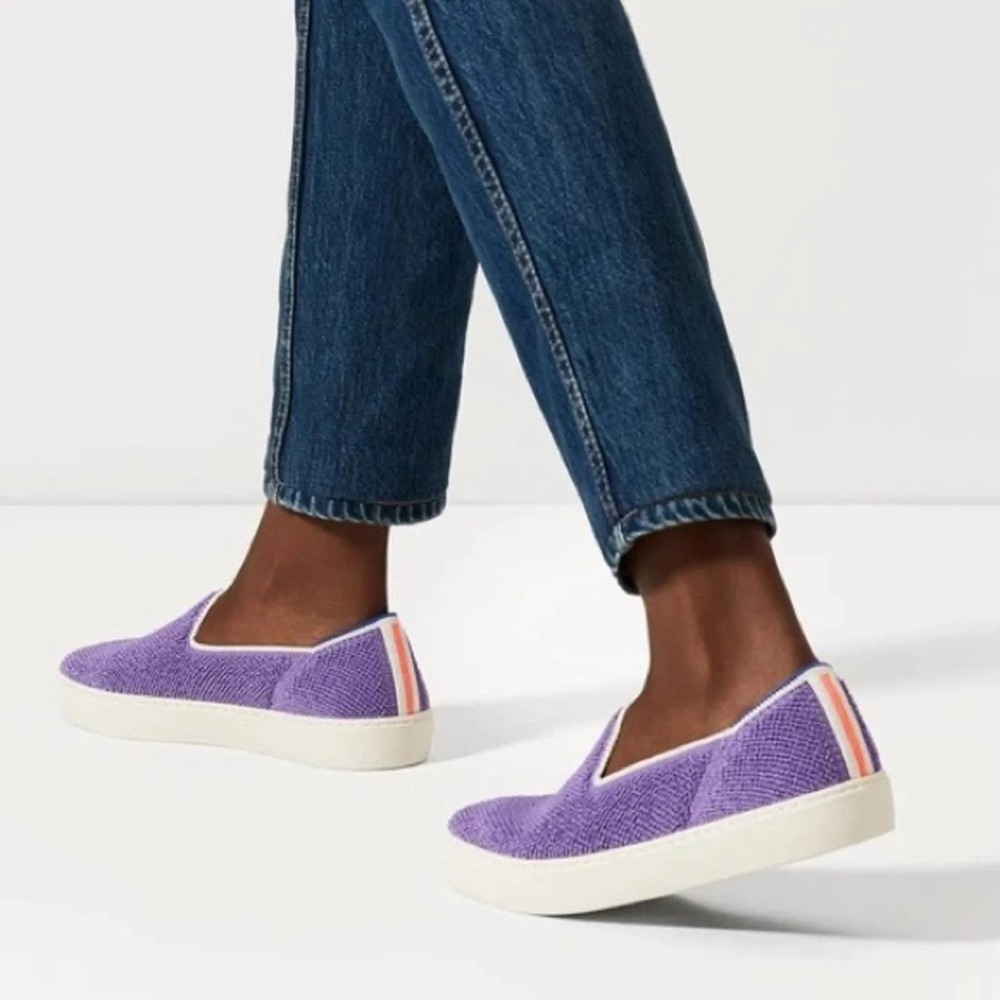 Rothy's The Original Slip On Amethyst Terry Purple Knit Sneaker‎